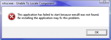 Fix Wer.dll Error