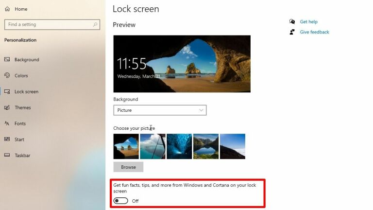 lock screen tips