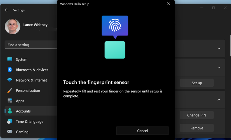 Follow the steps to list and rest your finger