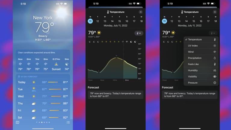 Dynamic and highly detailed weather